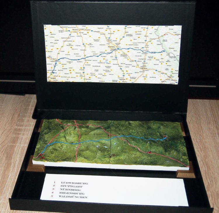 Terrain Landkarte Stuttgart Waldmuenchen